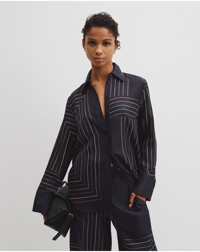 Navy Block Stripe