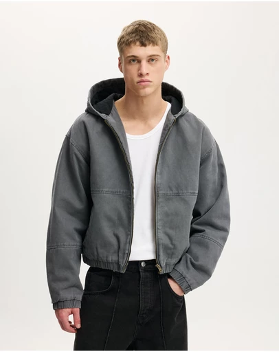 Cotton On - Cropped Hooded Bomber