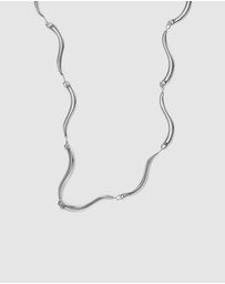 Skagen - Essential Waves Silver Tone Necklace
