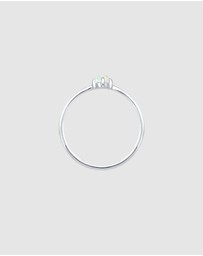 Elli Jewelry - Ring Basic Geo Opal 925 Sterling Silver