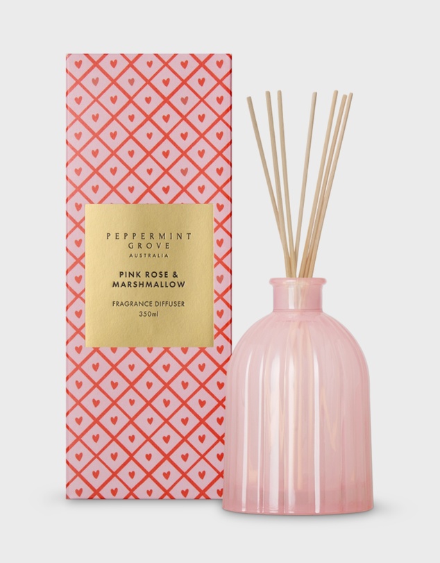 Peppermint Grove - Pink Rose & Marshmallow Fragrance Diffuser 350ml