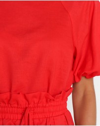 Petal & Pup - Chelsey Linen Set - Red