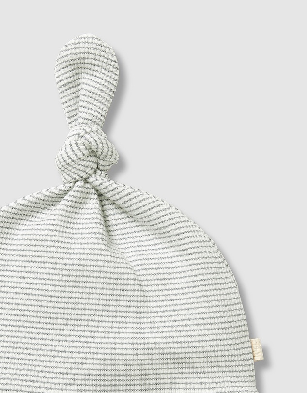 Wilson & Frenchy - Organic Stripe Rib Knot Hat - Babies-Kids