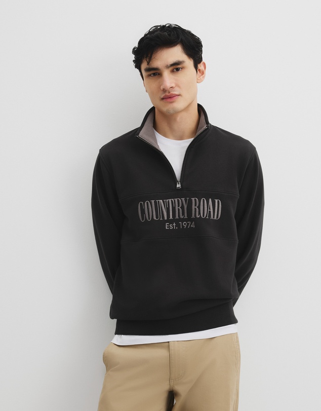Country Road - Australian Cotton Half Zip Heritage Sweat