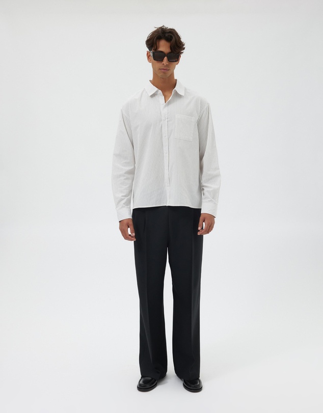 AERE - Echo Stripe Boxy Shirt