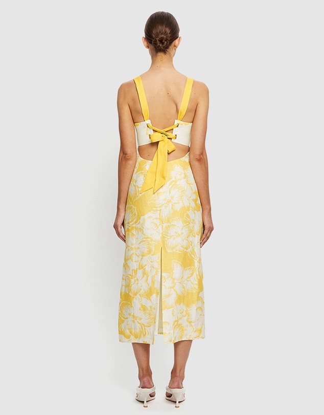 KIVARI - Soraya Tie Back Midi Dress