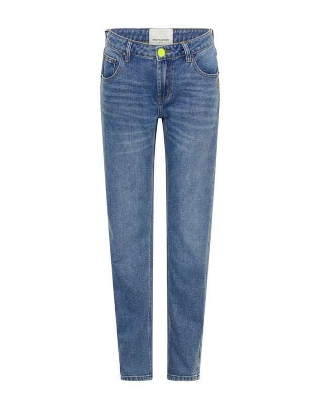 ONE TEASPOON - Blue Rapture Truckers Low Waist Straight Leg Denim Jeans
