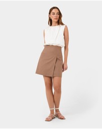 Forcast - Nia Mini Linen Skirt
