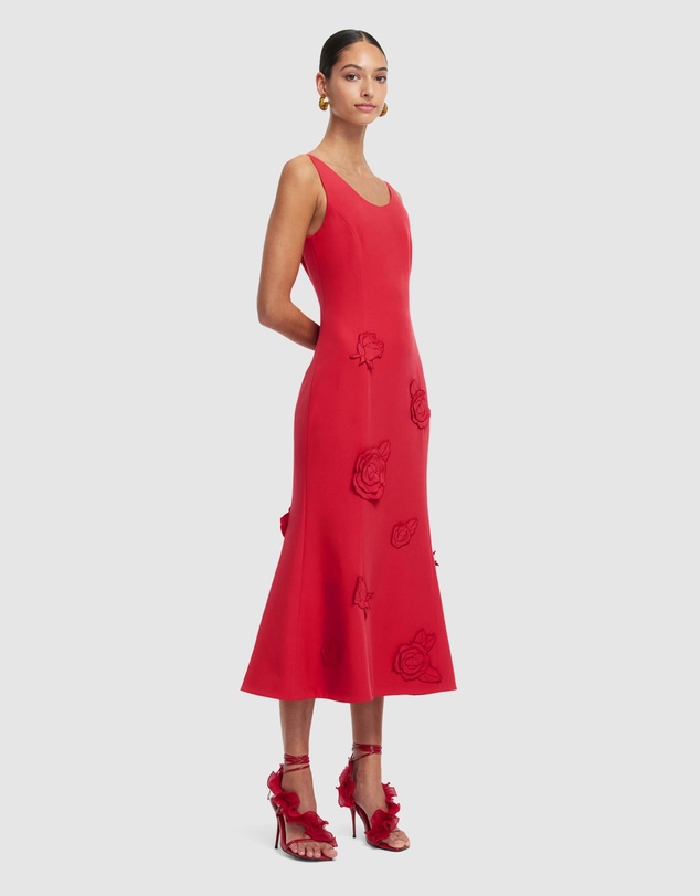 LEO LIN - Emily Applique Midi Dress