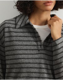 Atmos&Here - Mirabel Long Sleeve Jersey Polo Top