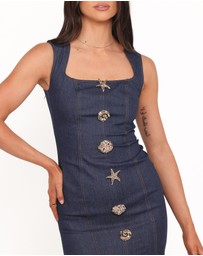 Petal & Pup - Slater Midi Dress - Denim