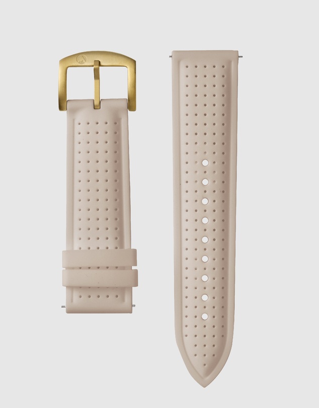 Maxum - Raglan Band Beige Silicone Strap Gold Buckle