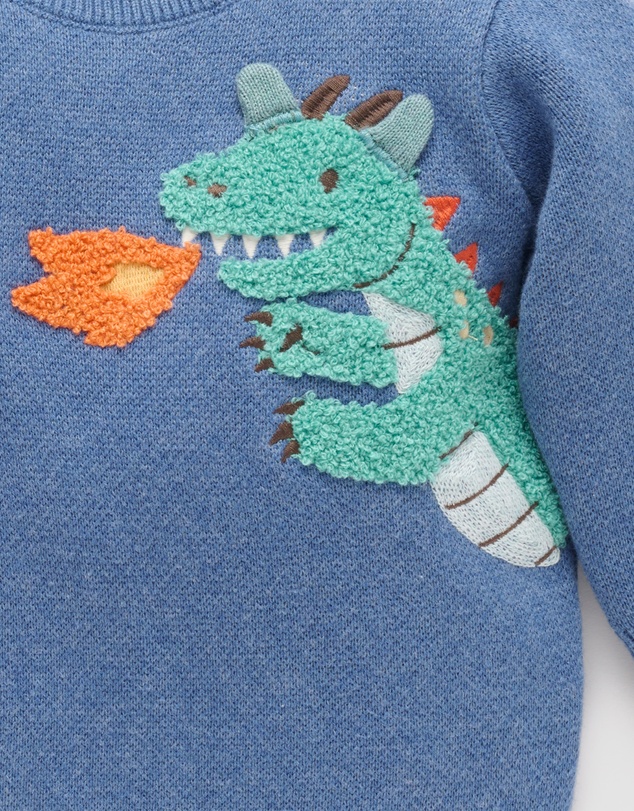 Purebaby - Dragon Friends Jumper -Kids-Babies