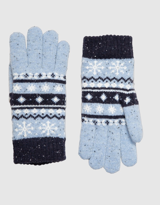 DENTS - Fair Isle Jacquard Knitted Gloves