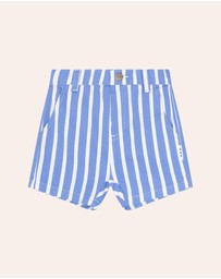 Huxbaby - Ocean Ticking Pinstripe Shorts - ICONIC EXCLUSIVE - Babies-Teens