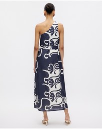 Minima Esenciales - Naja One Shoulder Linen Maxi Dressi Dress