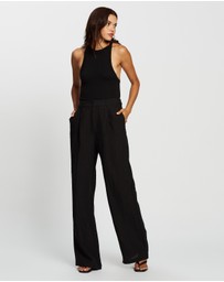 AERE - Straight Leg Linen Pants