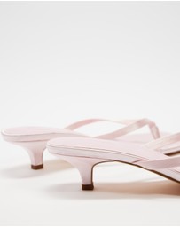 Atmos&Here - Oceane Satin Kitten Heel Sandals