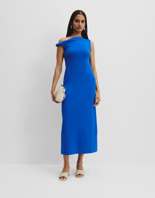 Country Road - Australian Cotton Blend Twist Detail Rib Dress