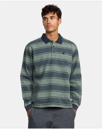 RVCA - Mens KSL Polo Long Sleeve Shirt