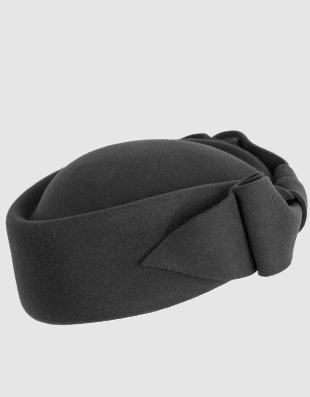 Max Alexander - Felt Black Pillbox Hat