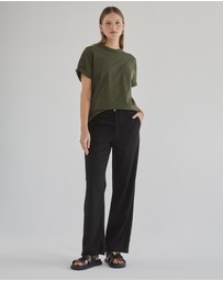 DRICOPER DENIM - Slouchy Forest Green Tee