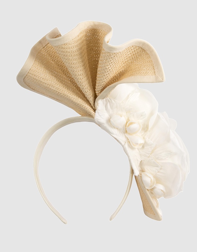Fillies Collection - Bespoke Sculpted Natural Fuchsia Racing Fascinator