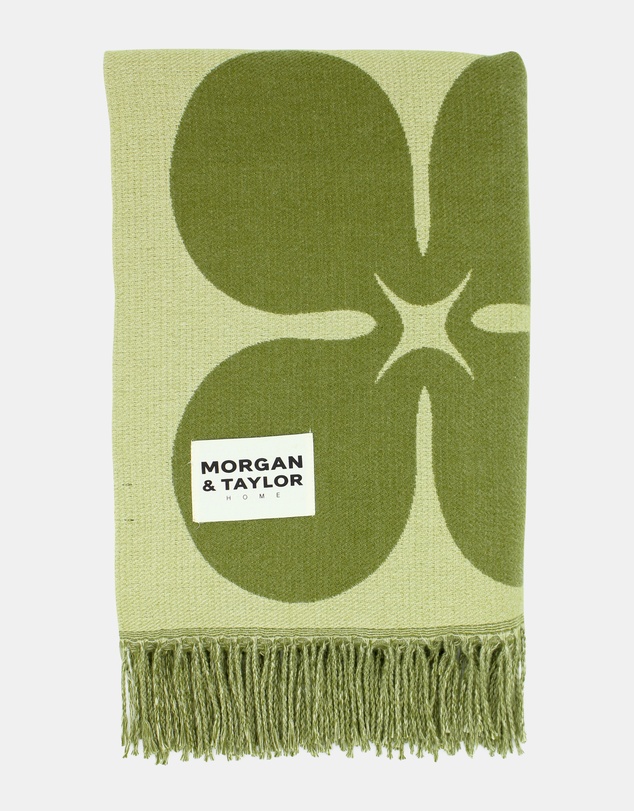 Morgan & Taylor - Ginger Throw Blanket in Green