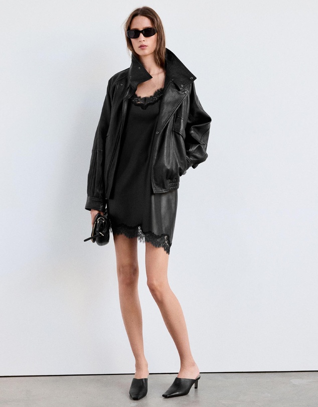 M.N.G - Faux-Leather Slip Dress