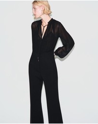 M.N.G - V-Neck Combined Jumpsuit