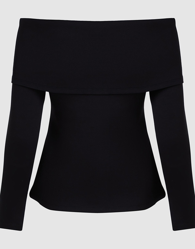 Karl Lagerfeld - Off-Shoulder Sweatshirt