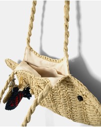 Damson Madder - Raffia Fish Bag Charm