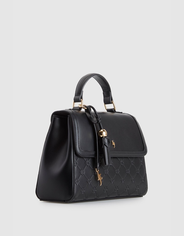 Laura Jones - Logo Emboss Top Handle Bag