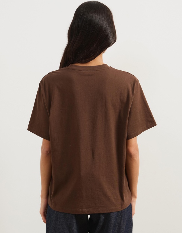 Atmos&Here - High V-Neck Organic Cotton Short Sleeve T-Shirt