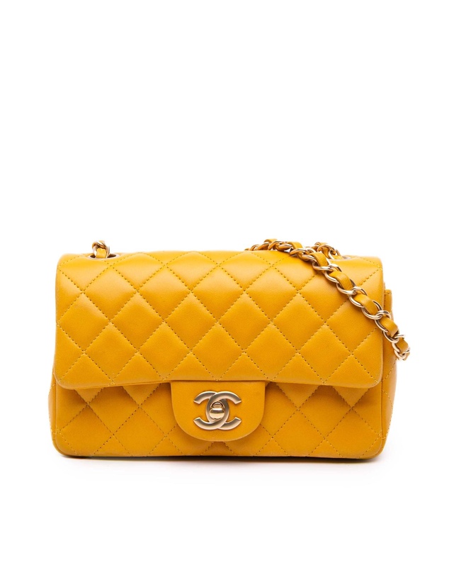 Pre-Loved by Azura Reborn - Pre-Loved Mini Rectangular Classic Lambskin Single Flap