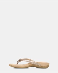Vionic - Bella Toe Post Sandal - Rose Gold Metallic Croc