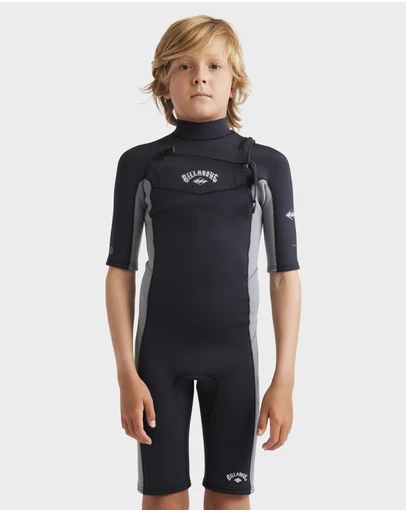 Billabong - Boys 8 to 16 Absolute Natural Chest Zip Wetsuit