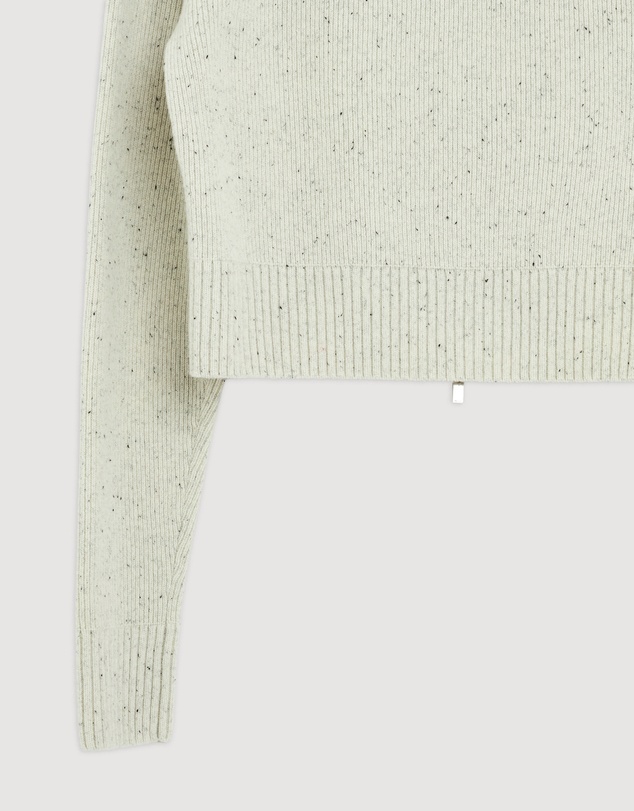 Revibe - Repaired Minima Esenciales Niles Merino Wool Zip Cardigan - AU 8