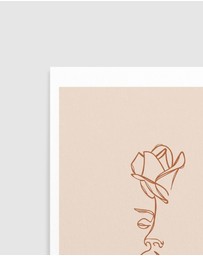 Olive et Oriel - Her Wild Rose Terracotta Art Print