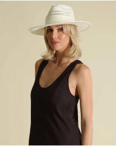 Morgan & Taylor - Debra Fedora in White
