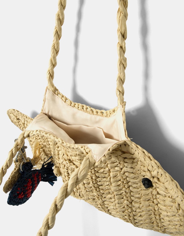 Damson Madder - Raffia Fish Bag Charm