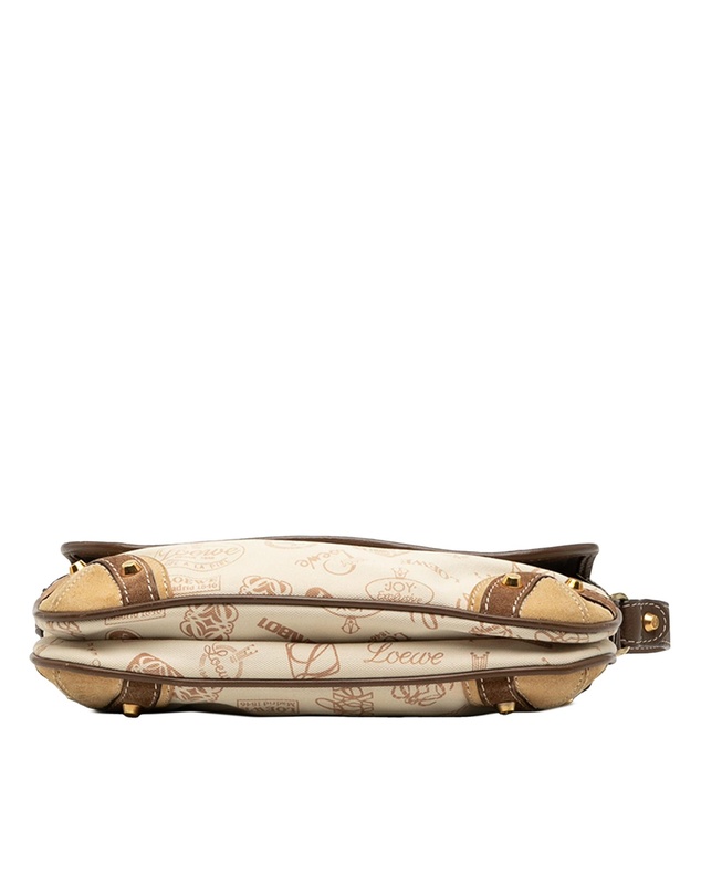 Pre-Loved by Azura Reborn - Pre-Loved 160th Anniversary Suede Trimmed Canvas Flap Shoulder Bag