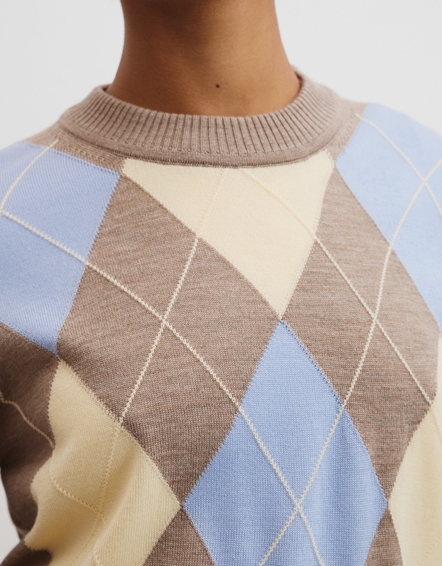 Country Road - Merino Long Sleeve Argyle Knit