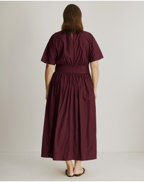 Atmos&Here Curvy - Nicky Cotton Poplin Midi Dress