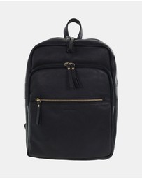 Pierre Cardin - Pierre Cardin Vintage Leather Laptop Backpack