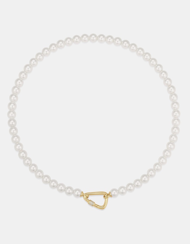 Ania Haie - Gold Lobster Clasp Shell Pearl Necklace