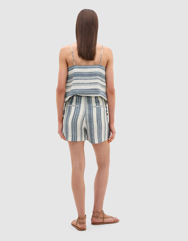 Seed Heritage - Linen High Rise Striped Short