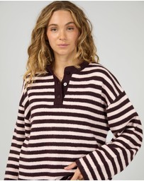 All About Eve - Flossie Stripe Knit Wine