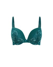 City Chic - Plus size Martine Uplift Bra - deep teal
