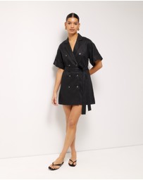 AERE - Cassia Linen Mini Dress